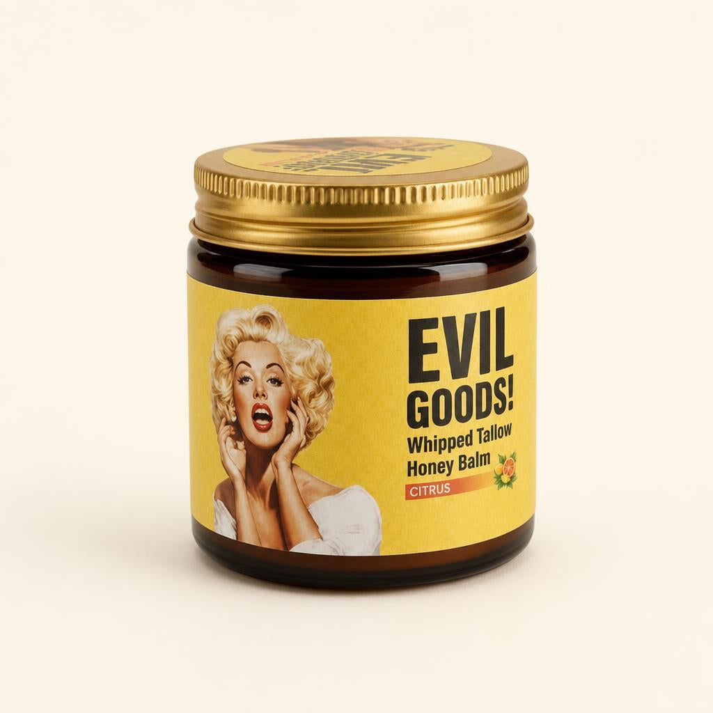 EVIL GOODS Whipped Tallow Honey Balm Citrus - vista angulada